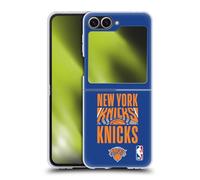Head Case Designs sous Licence Officielle NBA Typographie New York Knicks Coque Dure pour l'arrière Compatible avec Samsung Galaxy Z Flip6