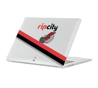 Head Case Designs sous Licence Officielle NBA White Design Text Portland Trail Blazers Logo Coque Ordinateur Portable Transparent Compatible avec MacBook Air 13.6" A2681/A3113/A3240 2022/2024/2025