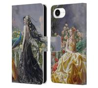 Head Case Designs sous Licence Officielle Nene Thomas Jolies Femmes avec Paon Gothique Étui Portefeuille en Cuir Compatible avec Apple iPhone 16e / iPhone 17e