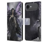 Head Case Designs Sous licence officielle Nene Thomas Storm Fairy with Lightning Gothic Étui portefeuille en cuir compatible avec Apple iPhone 17 Air