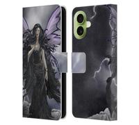 Head Case Designs Sous licence officielle Nene Thomas Storm Fairy with Lightning Gothic Étui portefeuille en cuir compatible avec Apple iPhone 17