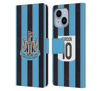 Head Case Designs sous Licence Officielle Newcastle United FC Anthony Gordon 2025/26 Joueurs Home Kit Étui Portefeuille en Cuir Compatible avec Apple iPhone 14 Plus