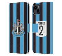 Head Case Designs sous Licence Officielle Newcastle United FC Kieran Trippier 2025/26 Joueurs Home Kit Étui Portefeuille en Cuir Compatible avec Apple iPhone 15 Plus