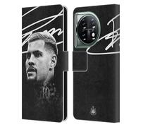 Head Case Designs sous Licence Officielle Newcastle United Football Club Bruno Guimarães 2024/25 Première Équipe Coque en Cuir à Portefeuille Compatible avec OnePlus 11 5G