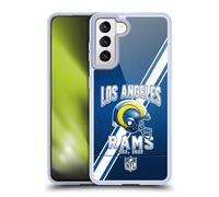 Head Case Designs sous Licence Officielle NFL Bandes De Football 100e Los Angeles Rams Logo Art Coque en Gel [Qualité Militaire] Compatible avec Samsung Galaxy S21 5G Et Compatible avec MagSafe