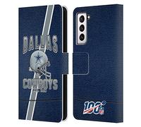 Head Case Designs sous Licence Officielle NFL Bandes De Football Dallas Cowboys Logo Art Étui Portefeuille en Cuir Compatible avec Samsung Galaxy S21 5G