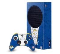 Head Case Designs Sous Licence Officielle NFL Bannière Los Angeles Rams Enveloppement De Console De Jeu Et Skins Pour Manette De Jeu Ensemble compatible avec Xbox Series S Console & Controller Bundle