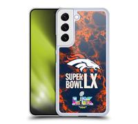 Head Case Designs sous Licence Officielle NFL Broncos Marbre 2026 Super Bowl LX Coque Dure pour l'arrière Compatible avec Samsung Galaxy S22 5G