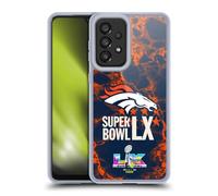 Head Case Designs sous Licence Officielle NFL Broncos Marbre 2026 Super Bowl LX Coque en Gel [Protection de Qualité Militaire] Compatible avec Galaxy A33 5G (2022)