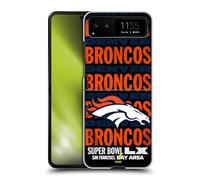 Head Case Designs sous Licence Officielle NFL Broncos Noir 2026 Super Bowl LX Coque Dure pour l'arrière Compatible avec Motorola Razr 40 / Razr 2023