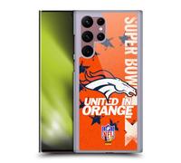 Head Case Designs sous Licence Officielle NFL Broncos United in Orange 2026 Super Bowl LX Coque Dure pour l'arrière Compatible avec Samsung Galaxy S22 Ultra 5G