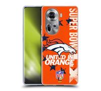Head Case Designs sous Licence Officielle NFL Broncos United in Orange 2026 Super Bowl LX Coque en Gel [Protection de Qualité Militaire] Compatible avec Oppo Reno11