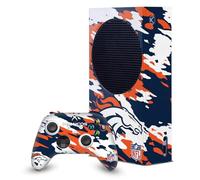 Head Case Designs Sous Licence Officielle NFL Camou Denver Broncos Enveloppement De Console De Jeu Et Skins Pour Manette De Jeu Ensemble compatible avec Xbox Series S Console & Controller Bundle