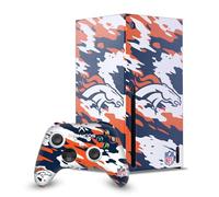 Head Case Designs Sous Licence Officielle NFL Camou Denver Broncos Enveloppement De Console De Jeu Et Skins Pour Manette De Jeu Ensemble compatible avec Xbox Series X
