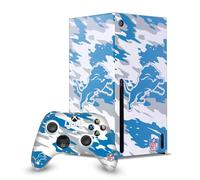 Head Case Designs Sous Licence Officielle NFL Camou Detroit Lions Enveloppement De Console De Jeu Et Skins Pour Manette De Jeu Ensemble compatible avec Xbox Series X