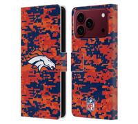Head Case Designs sous Licence Officielle NFL Camouflage Numérique Denver Broncos Graphics Étui Portefeuille en Cuir Compatible avec Apple iPhone 18 Pro Max