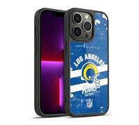 Head Case Designs sous Licence Officielle NFL Casque Look Affligé 100e Los Angeles Rams Logo Art Coque en Gel renforcée [Protection de Qualité Militaire] Compatible avec Apple iPhone 13 Pro