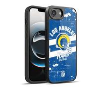 Head Case Designs sous Licence Officielle NFL Casque Look Affligé 100e Los Angeles Rams Logo Art Coque en Gel renforcée [Protection de Qualité Militaire] Compatible avec Apple iPhone 16e / iPhone 17e