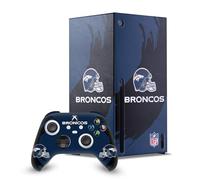 Head Case Designs Sous Licence Officielle NFL Coup de Balayage Denver Broncos Enveloppement De Console De Jeu Et Skins Pour Manette De Jeu Ensemble compatible avec Xbox Series X