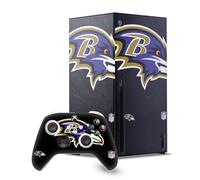 Head Case Designs Sous Licence Officielle NFL Énorme Baltimore Ravens Enveloppement De Console De Jeu Et Skins Pour Manette De Jeu Ensemble compatible avec Xbox Series X