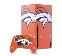 Head Case Designs Sous Licence Officielle NFL Énorme Denver Broncos Enveloppement De Console De Jeu Et Skins Pour Manette De Jeu Ensemble compatible avec Xbox Series X