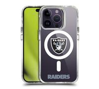 Head Case Designs sous Licence Officielle NFL Logo Las Vegas Raiders Étui Antichoc [Protection de Qualité Militaire] Compatible avec Apple iPhone 14 Pro et Compatible avec MagSafe