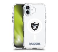 Head Case Designs sous Licence Officielle NFL Logo Las Vegas Raiders Étui Antichoc [Protection de Qualité Militaire] Compatible avec Apple iPhone 16 Plus et Compatible avec MagSafe