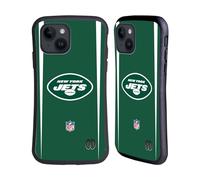 Head Case Designs sous Licence Officielle NFL Logo New York Jets Positions & Logo Coque Hybride Compatible avec Apple iPhone 15
