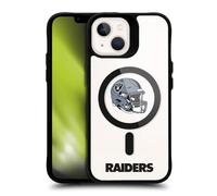 Head Case Designs sous Licence Officielle NFL Logotype De Casque Las Vegas Raiders Black Shockproof Bumper Case [Military Grade Protection] Compatible with Apple iPhone 13 and Compatible with MagSafe