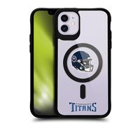 Head Case Designs sous Licence Officielle NFL Logotype De Casque Tennessee Titans Black Shockproof Bumper Case [Military Grade Protection] Compatible with Apple iPhone 11 and Compatible with MagSafe