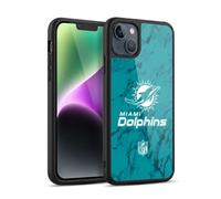 Head Case Designs sous Licence Officielle NFL Marbre Coloré Miami Dolphins Graphics Coque en Gel renforcée [Protection de Qualité Militaire] Compatible avec Apple iPhone 14 Plus