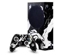 Head Case Designs Sous Licence Officielle NFL Marbre Denver Broncos Enveloppement De Console De Jeu Et Skins Pour Manette De Jeu Ensemble compatible avec Xbox Series S Console & Controller Bundle