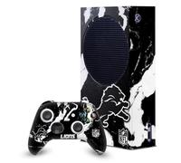 Head Case Designs Sous Licence Officielle NFL Marbre Detroit Lions Enveloppement De Console De Jeu Et Skins Pour Manette De Jeu Ensemble compatible avec Xbox Series S