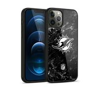 Head Case Designs sous Licence Officielle NFL Marbre Miami Dolphins Artwork Coque en Gel renforcée [Protection de Qualité Militaire] Compatible avec Apple iPhone 12 Pro Max