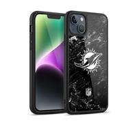 Head Case Designs sous Licence Officielle NFL Marbre Miami Dolphins Artwork Coque en Gel renforcée [Protection de Qualité Militaire] Compatible avec Apple iPhone 14 Plus