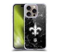 Head Case Designs sous Licence Officielle NFL Marbre New Orleans Saints Artwork Coque en Gel [Protection de Qualité Militaire] Compatible avec Apple iPhone 16 Pro Et Compatible avec MagSafe