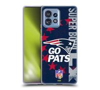 Head Case Designs sous Licence Officielle NFL Patriots Go Pats 2026 Super Bowl LX Coque en Gel [Protection de Qualité Militaire] Compatible avec Moto Edge 40 Pro/Plus 2023