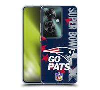 Head Case Designs sous Licence Officielle NFL Patriots Go Pats 2026 Super Bowl LX Coque en Gel [Protection de Qualité Militaire] Compatible avec Oppo Reno11 F 5G / F25 Pro 5G