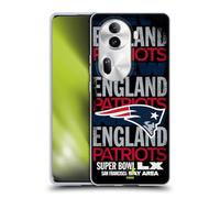 Head Case Designs sous Licence Officielle NFL Patriots Noir 2026 Super Bowl LX Coque en Gel [Protection de Qualité Militaire] Compatible avec Oppo Reno11 Pro