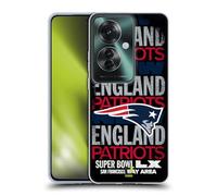 Head Case Designs sous Licence Officielle NFL Patriots Noir 2026 Super Bowl LX Coque en Gel [Protection de Qualité Militaire] Compatible avec Oppo Reno11 F 5G / F25 Pro 5G