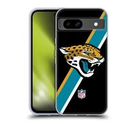 Head Case Designs sous Licence Officielle NFL Rayures Jacksonville Jaguars Logo Coque en Gel [Protection de Qualité Militaire] Compatible avec Google Pixel 8a Et Compatible avec MagSafe