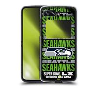 Head Case Designs sous Licence Officielle NFL Seahawks Noir 2026 Super Bowl LX Coque Dure pour l'arrière Compatible avec Motorola Razr 2022