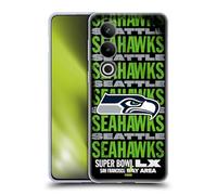 Head Case Designs sous Licence Officielle NFL Seahawks Noir 2026 Super Bowl LX Coque en Gel [Protection de Qualité Militaire] Compatible avec OnePlus Ace 3V 5G
