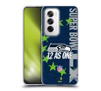 Head Case Designs sous Licence Officielle NFL Seahawks We are 12 2026 Super Bowl LX Coque en Gel [Protection de Qualité Militaire] Compatible avec Oppo Reno12 5G