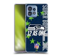 Head Case Designs sous Licence Officielle NFL Seahawks We are 12 2026 Super Bowl LX Coque en Gel [Protection de Qualité Militaire] Compatible avec Moto Edge 40 Pro/Plus 2023