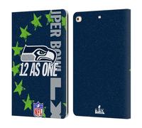 Head Case Designs sous Licence Officielle NFL Seahawks We are 12 2026 Super Bowl LX Étui Portefeuille en Cuir Compatible avec Apple iPad 9.7 2017 / iPad 9.7 2018