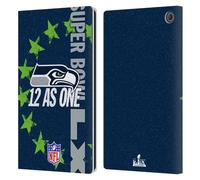 Head Case Designs sous Licence Officielle NFL Seahawks We are 12 2026 Super Bowl LX Étui Portefeuille en Cuir Compatible avec Amazon Fire Max 11 2023