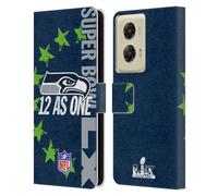 Head Case Designs sous Licence Officielle NFL Seahawks We are 12 2026 Super Bowl LX Étui Portefeuille en Cuir Compatible avec Motorola Moto G Stylus 5G (2024)