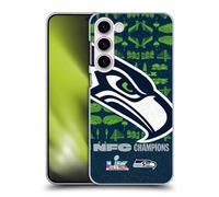 Head Case Designs sous Licence Officielle NFL Seattle Grand Format 2026 Super Bowl LX Champions Coque Dure pour l'arrière Compatible avec Samsung Galaxy S23+ 5G