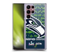 Head Case Designs sous Licence Officielle NFL Seattle Grand Format 2026 Super Bowl LX Champions Coque Dure pour l'arrière Compatible avec Samsung Galaxy S22 Ultra 5G